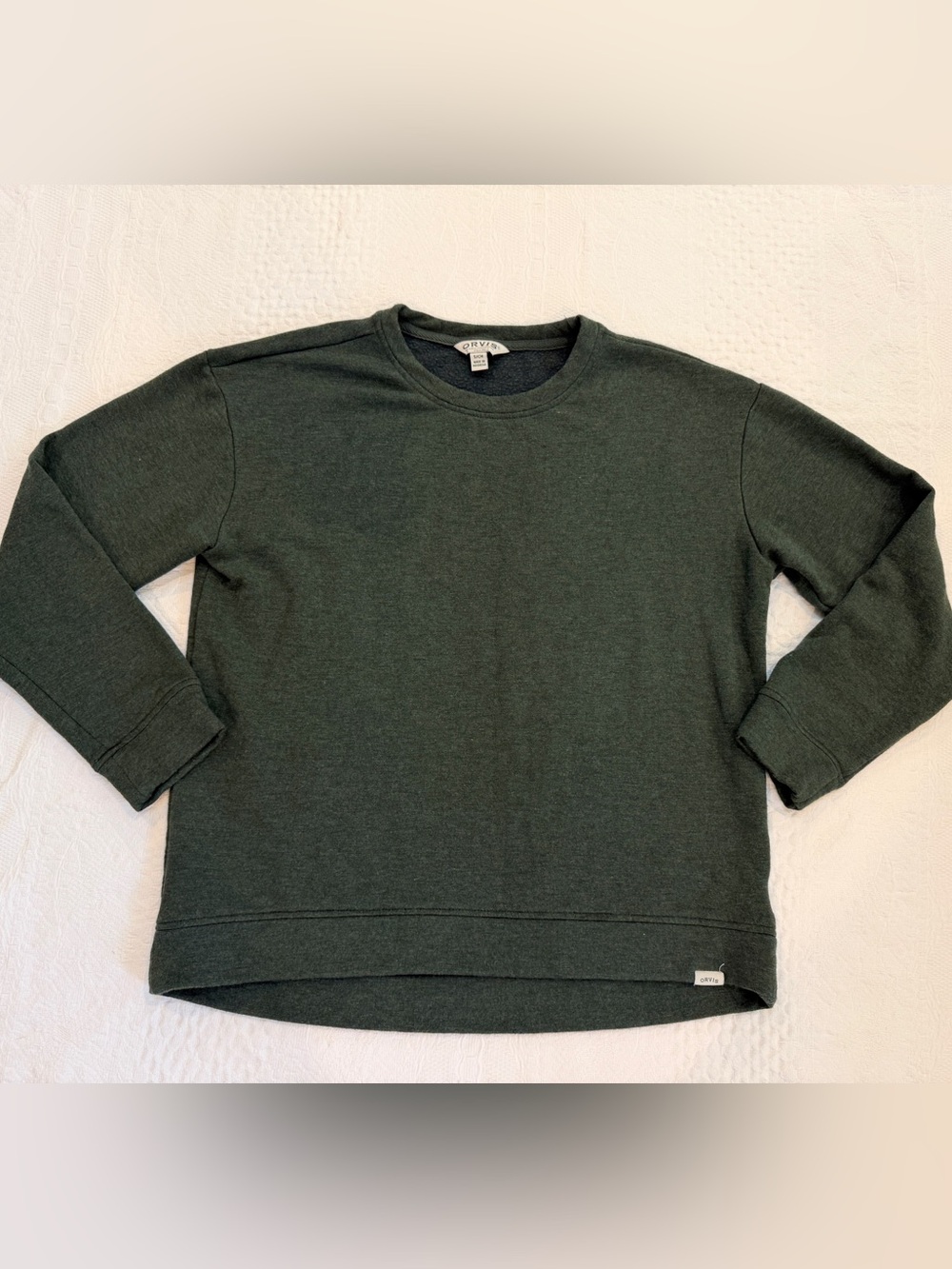 Orvis Crewneck Pullover Sweatshirt Sweater Heather Green Women’s Size Small S